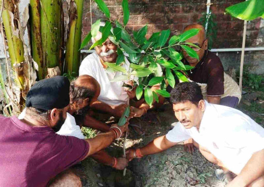 अन्तर्राष्ट्रीय नशा निरोधक दिवस पर पर्यावरण भारती द्वारा पौधारोपण 